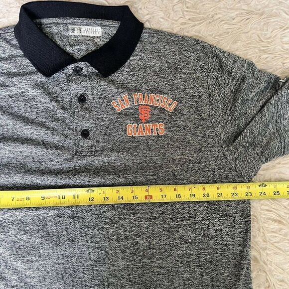 San Francisco Giants Polo Shirt Gray Black Authentic MLB Mens Baseball Size XL - Picture 7 of 8